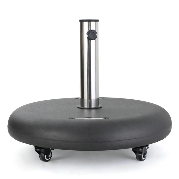 Wheelie - Round Umbrella Base with Stainless Steel Holder