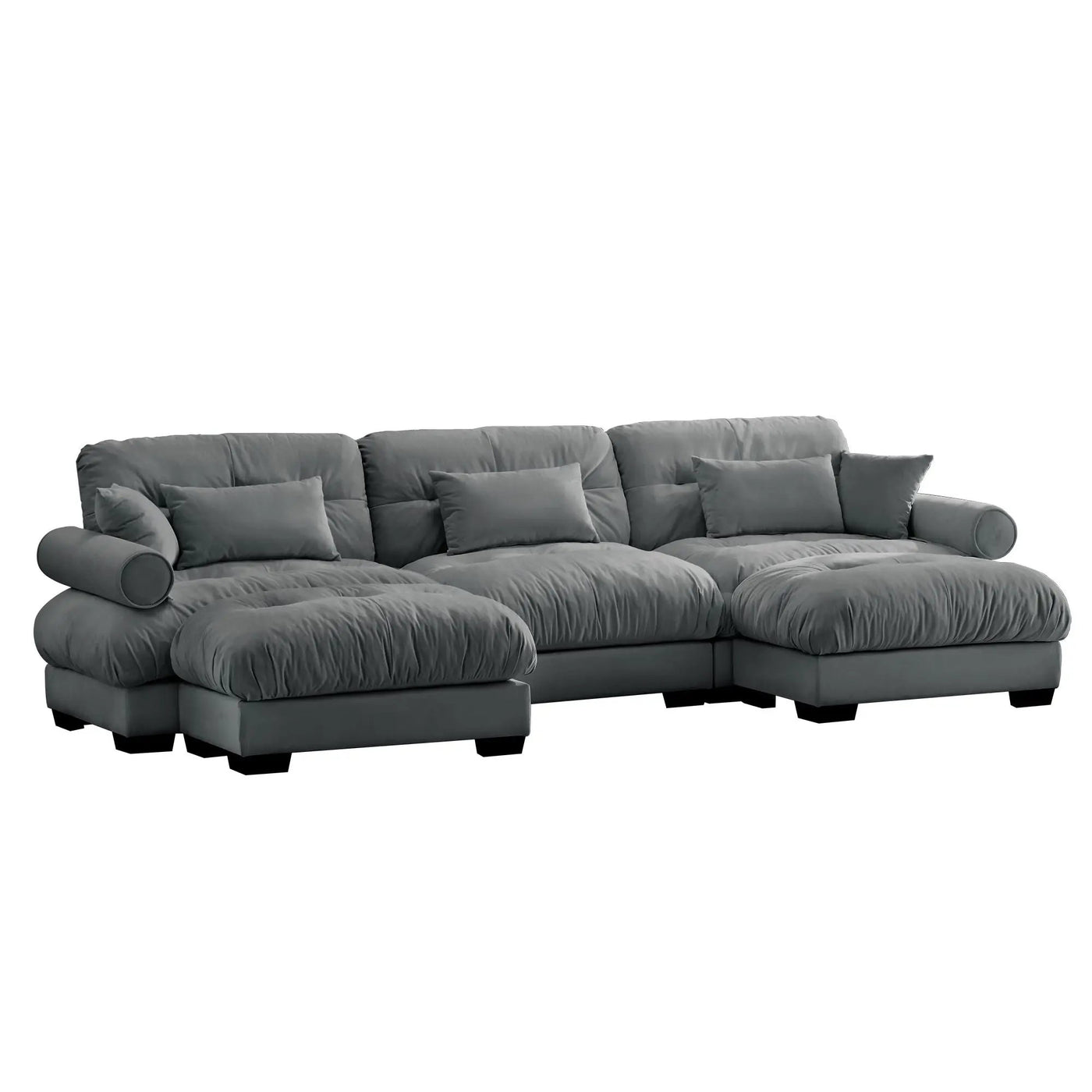 Super Comfort Oversized Modular Sectional Sofa With Movable Ottoman by HouseOfZazla