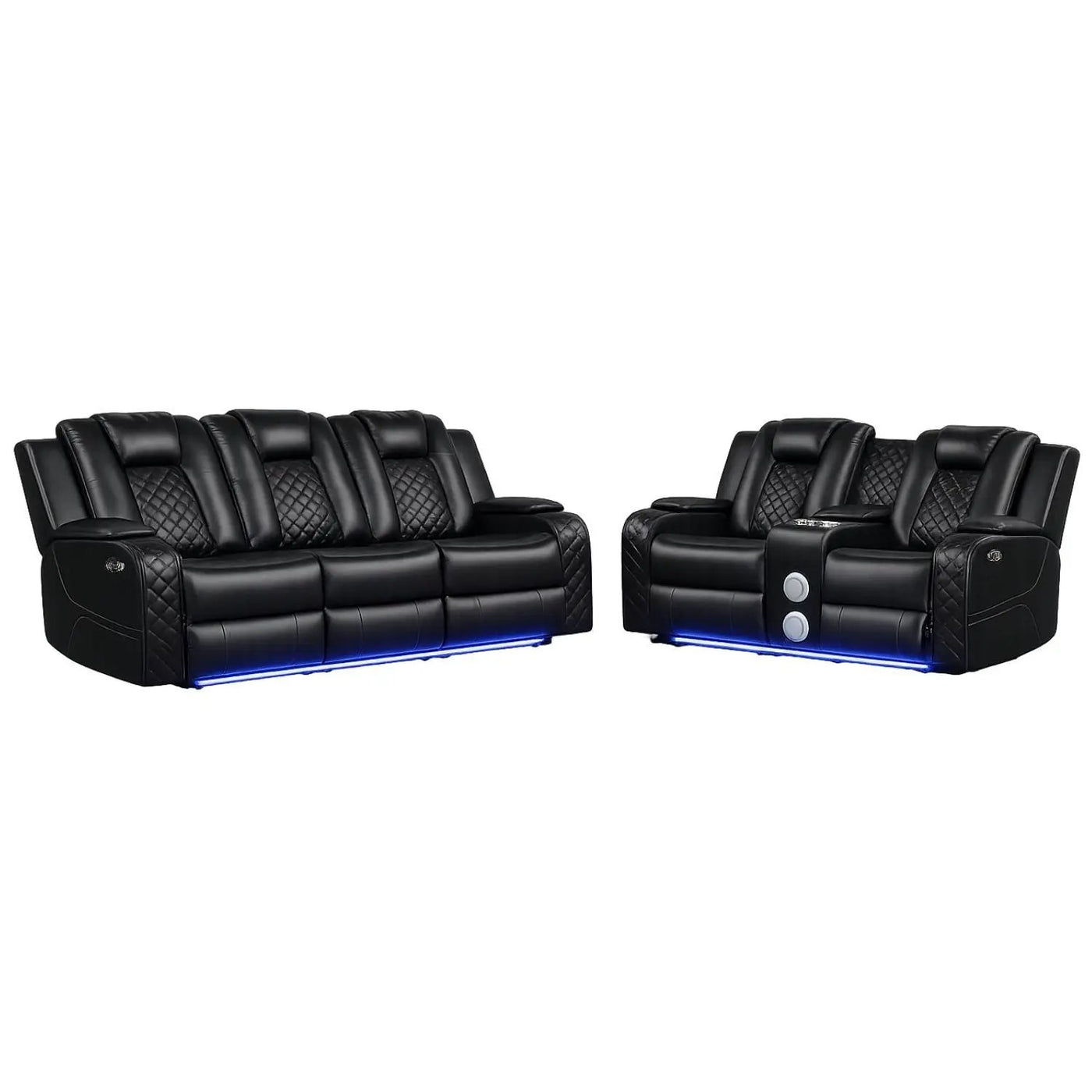 Benz - LED & Power Recliner With Adjustable Headrests And Ambient LED Lighting by HouseOfZazla
