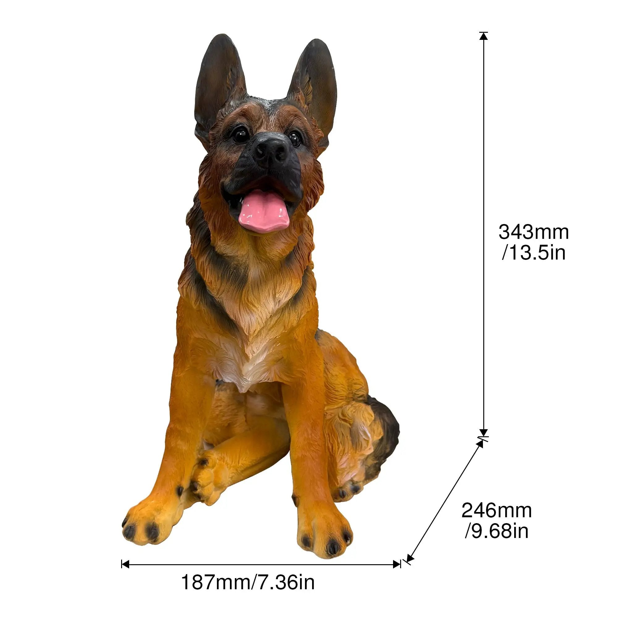 Realistic German Shepherd Resin Statue by HouseOfZazla