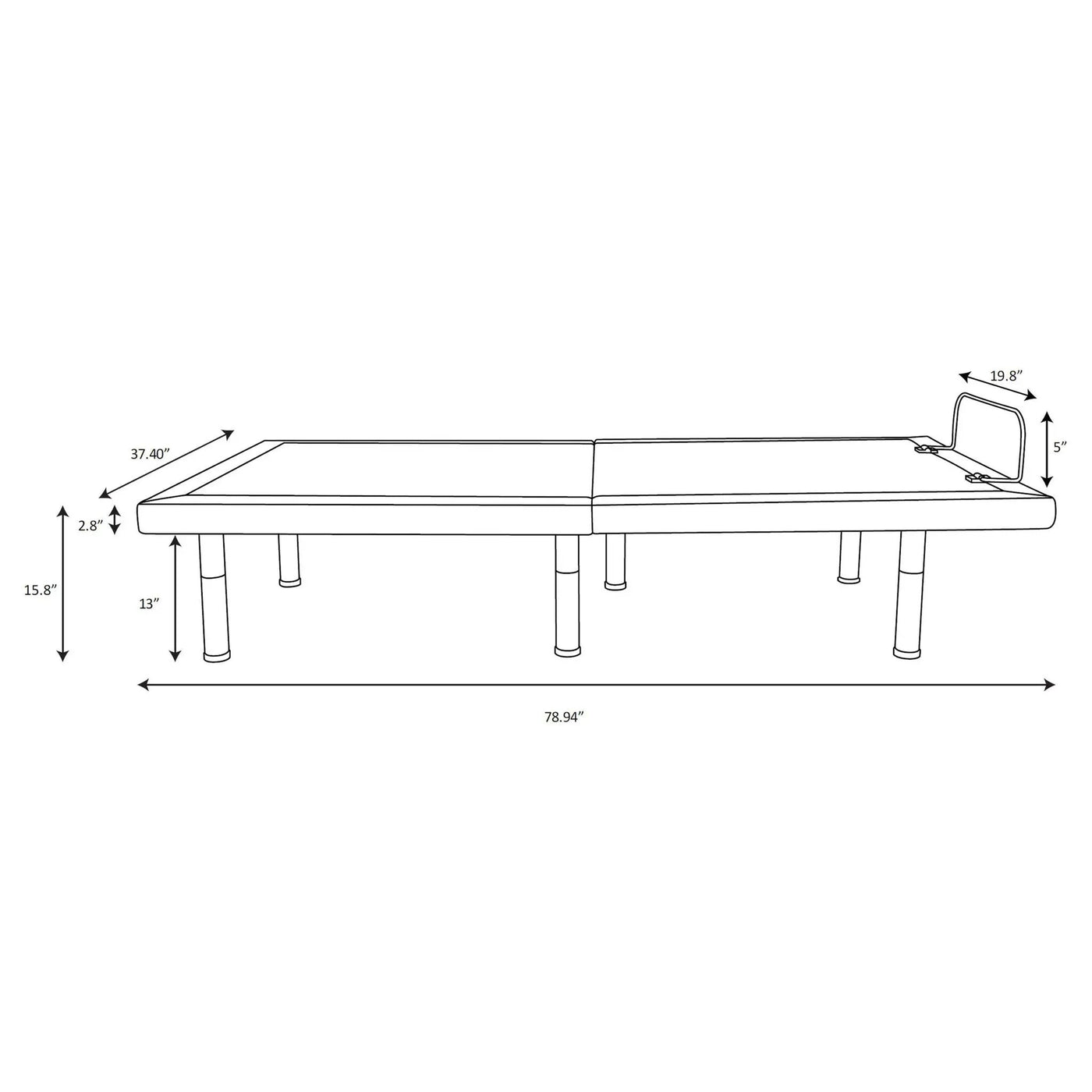 Kelven - Adjustable Bed Base With Wireless Remote And Dual Massage Motors by HouseOfZazla