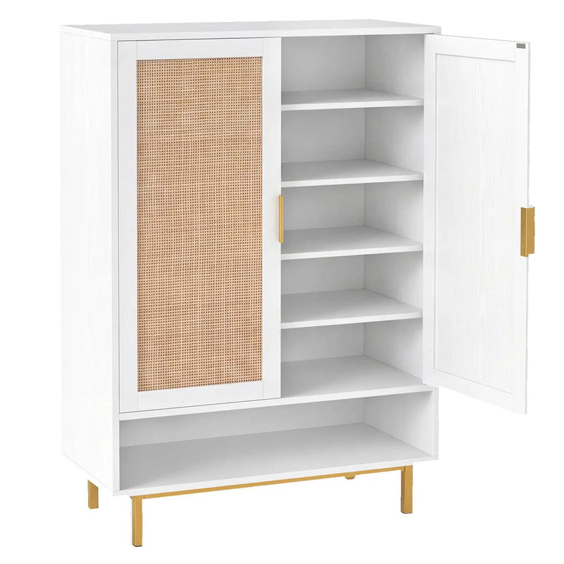6-Tier Tall Shoe Cabinet with Double Doors - 43 Inch by DirectDeals