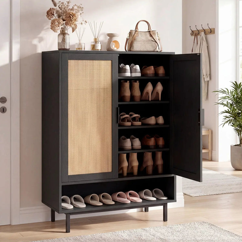 6-Tier Tall Shoe Cabinet with Double Doors - 43 Inch by DirectDeals
