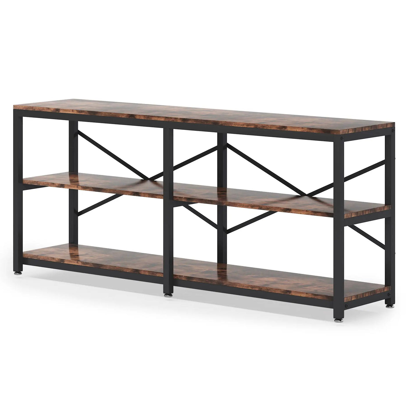 Console Table With X Back Design, Extra Long Storage by HouseOfZazla