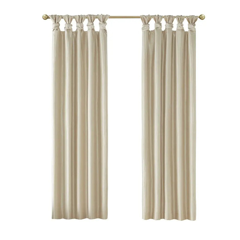Twist Tab Total Blackout Window Curtain Panel Champagne 50x95 by HouseOfZazla