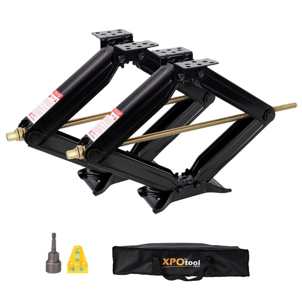 13,000 lbs RV Scissor Jacks with Heavy Duty Steel Construction - Set of 2