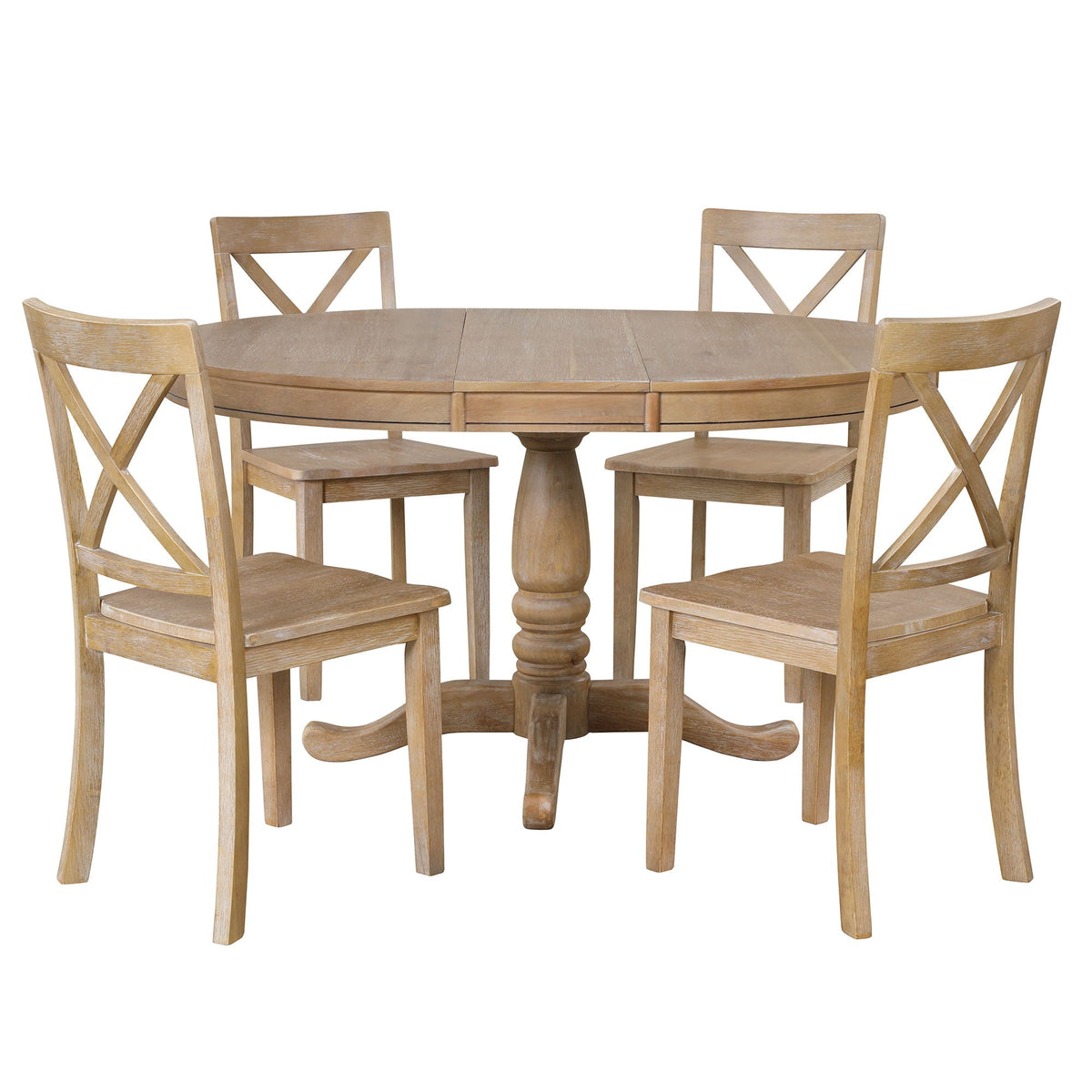 Modern Dining Table Set for 4 with Curved Back Chairs - Beige or Light Brown, photo 11 of 40