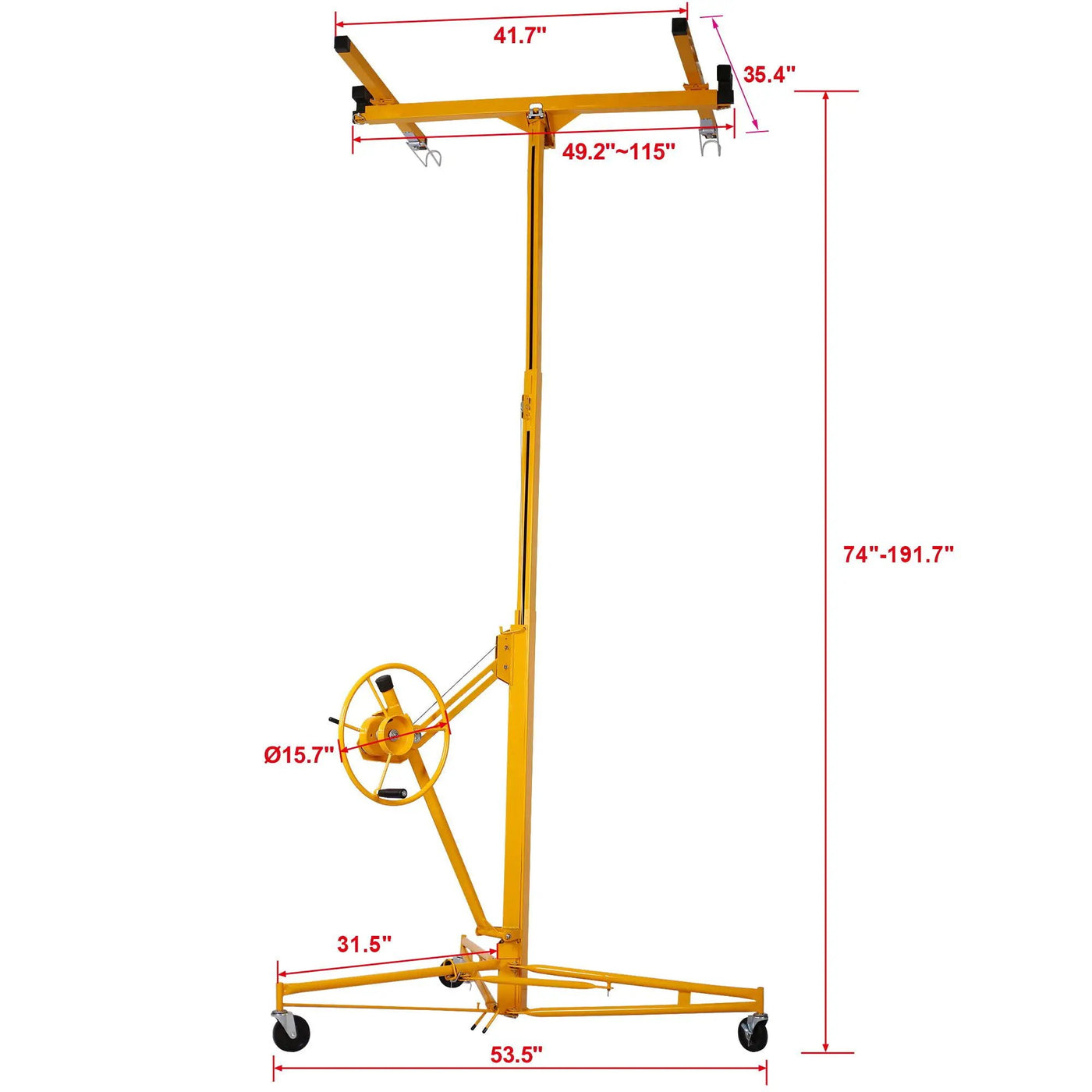 Heavy Duty Drywall Lift Panel Hoist with Adjustable Height by HouseOfZazla
