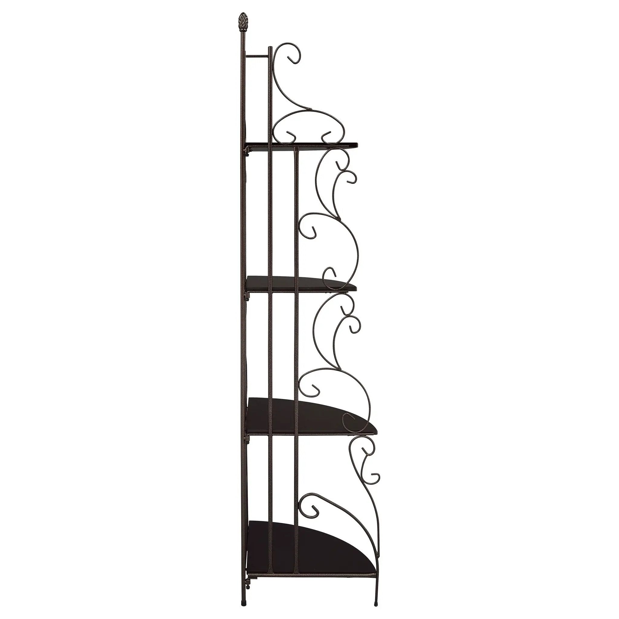 4 Shelf Corner Bookcase - Cappuccino by HouseOfZazla