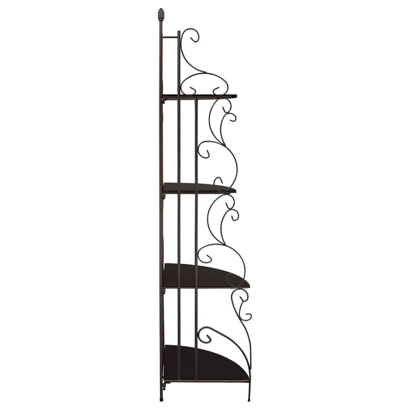 4 Shelf Corner Bookcase - Cappuccino by HouseOfZazla