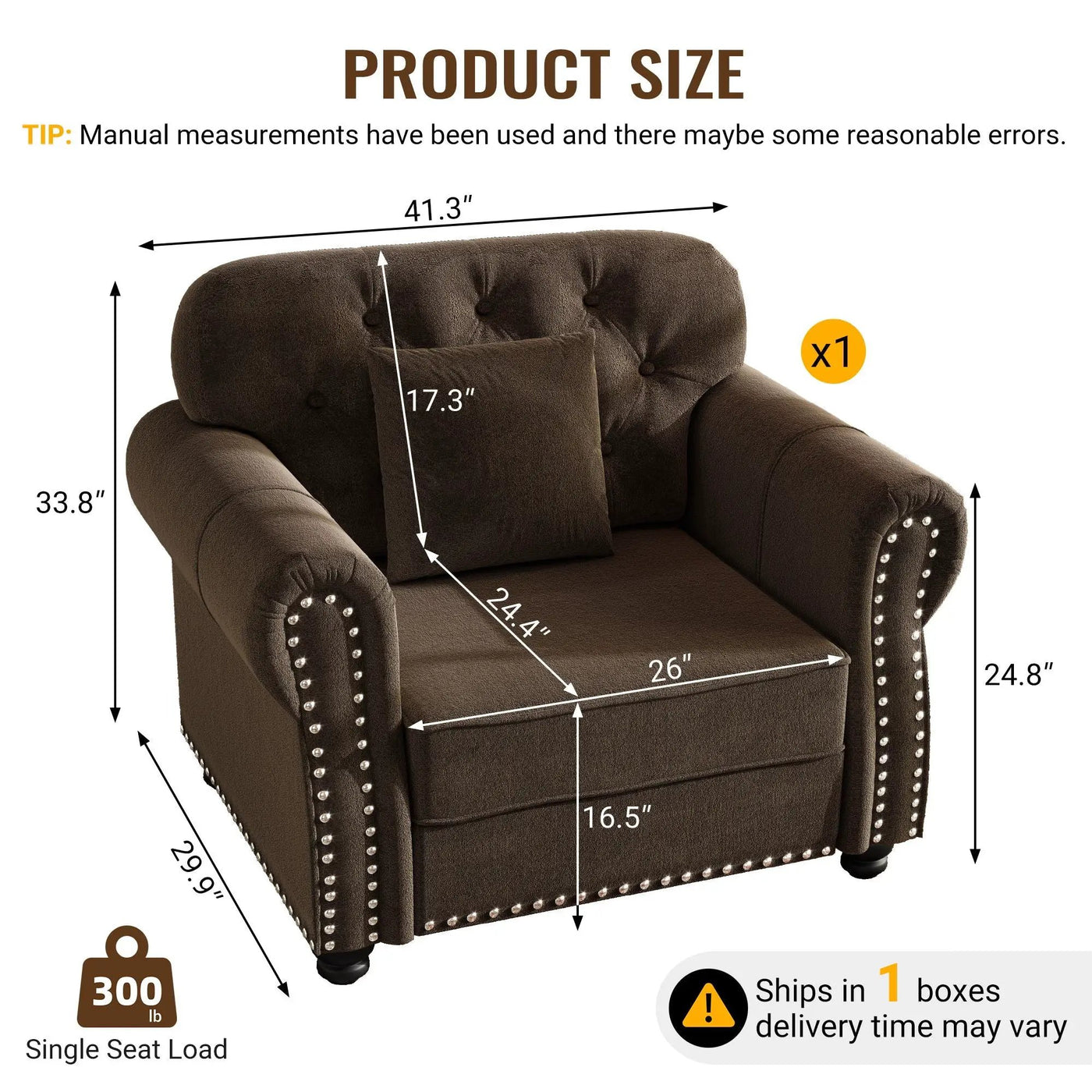 Upholstered Sofa With Nailhead Trim And Rolled Armrests by HouseOfZazla