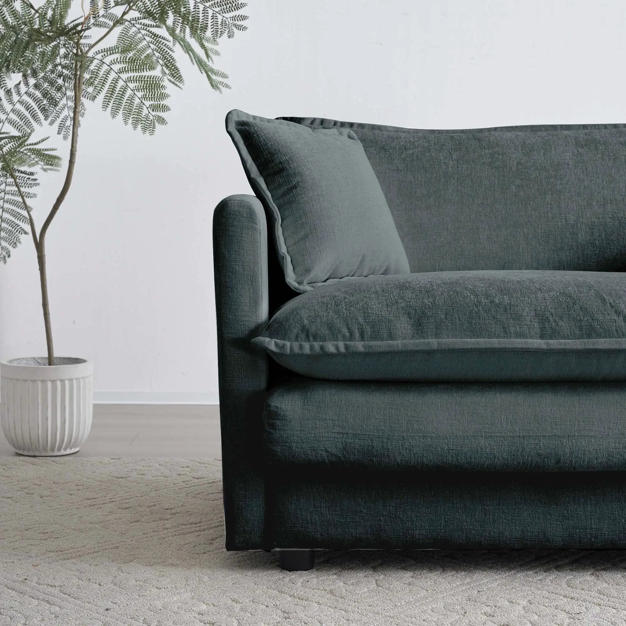 Comfy Deep Single Seat Sofa Upholstered Reading Armchair by HouseOfZazla
