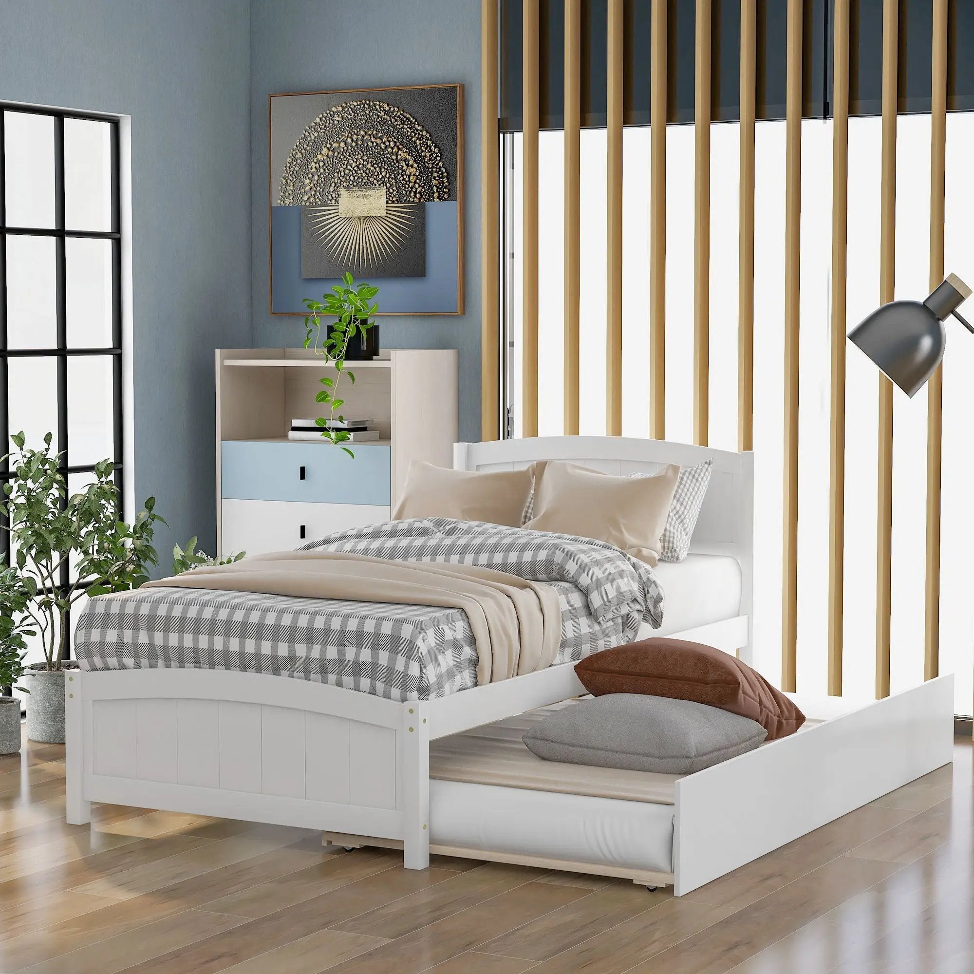 Platform Bed & Headboard, Footboard And Wood Slat Support by HouseOfZazla