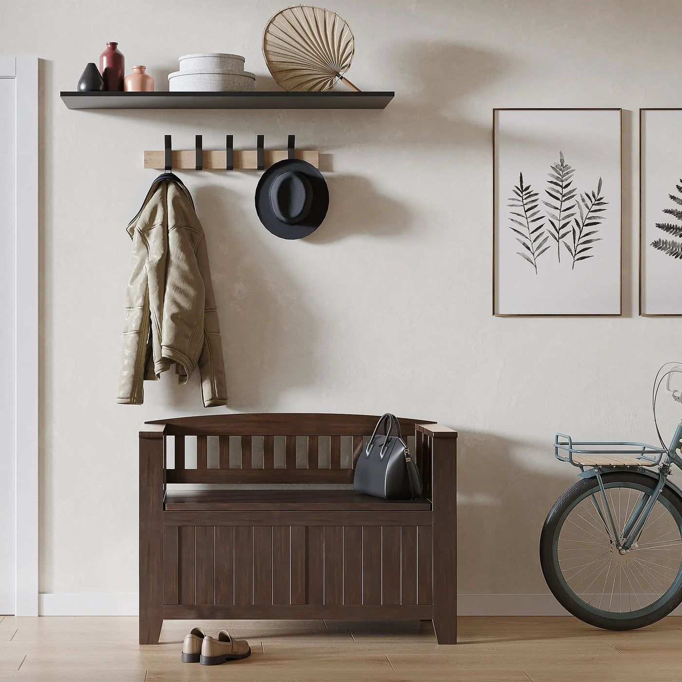 Acadian - Entryway Storage Bench, Handcrafted by HouseOfZazla
