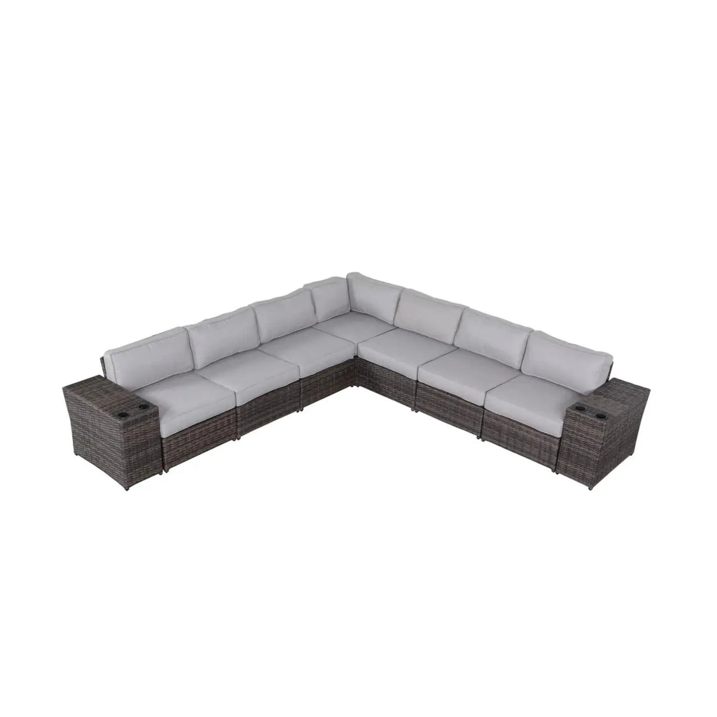 Modern Rattan Wicker Seating Group With Cushions by HouseOfZazla