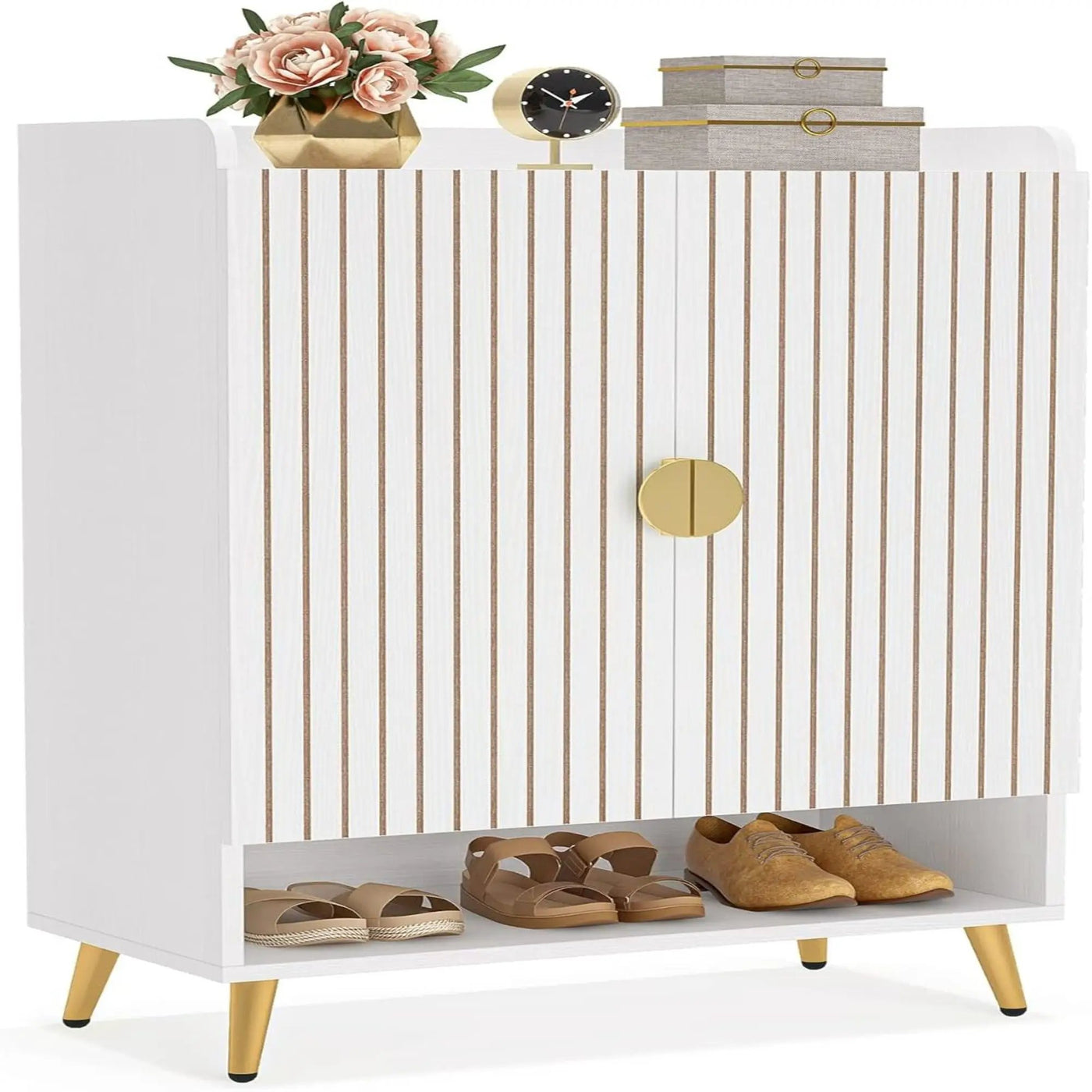 Shoe Cabinet With Doors, 7 Tier Storage Organizer by HouseOfZazla