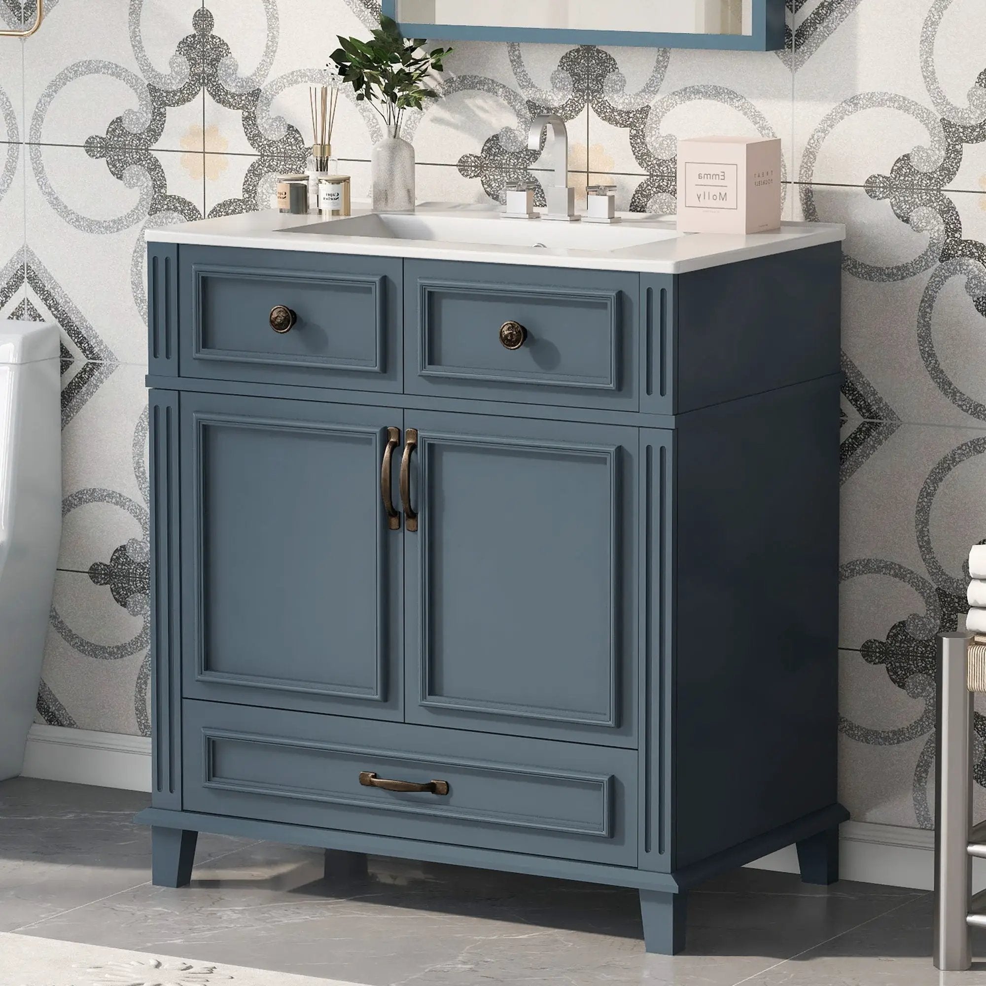 Bathroom Vanity With Sink And Storage Cabinet by HouseOfZazla
