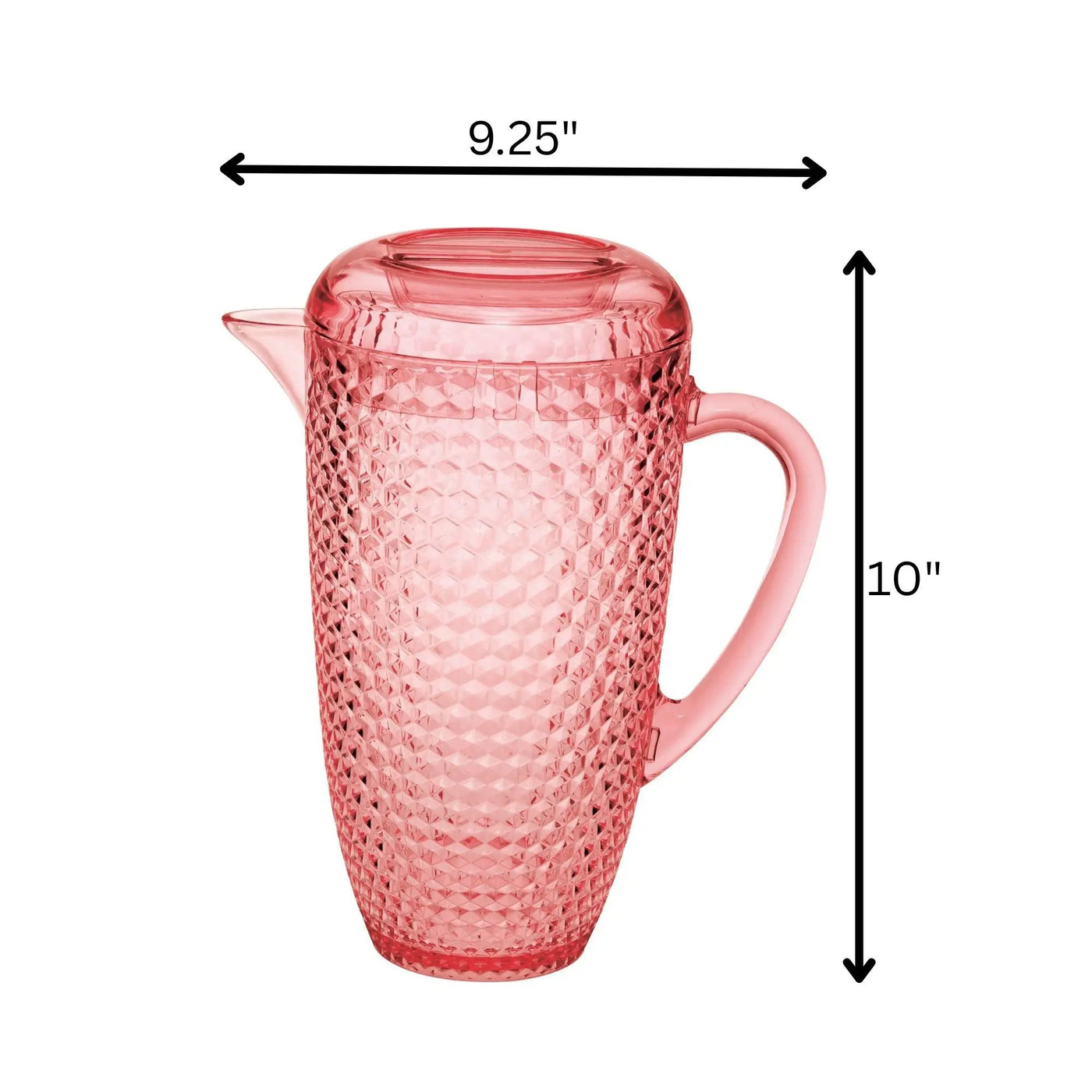 Diamond Cut Unbreakable Plastic Water Pitcher With Lid by HouseOfZazla