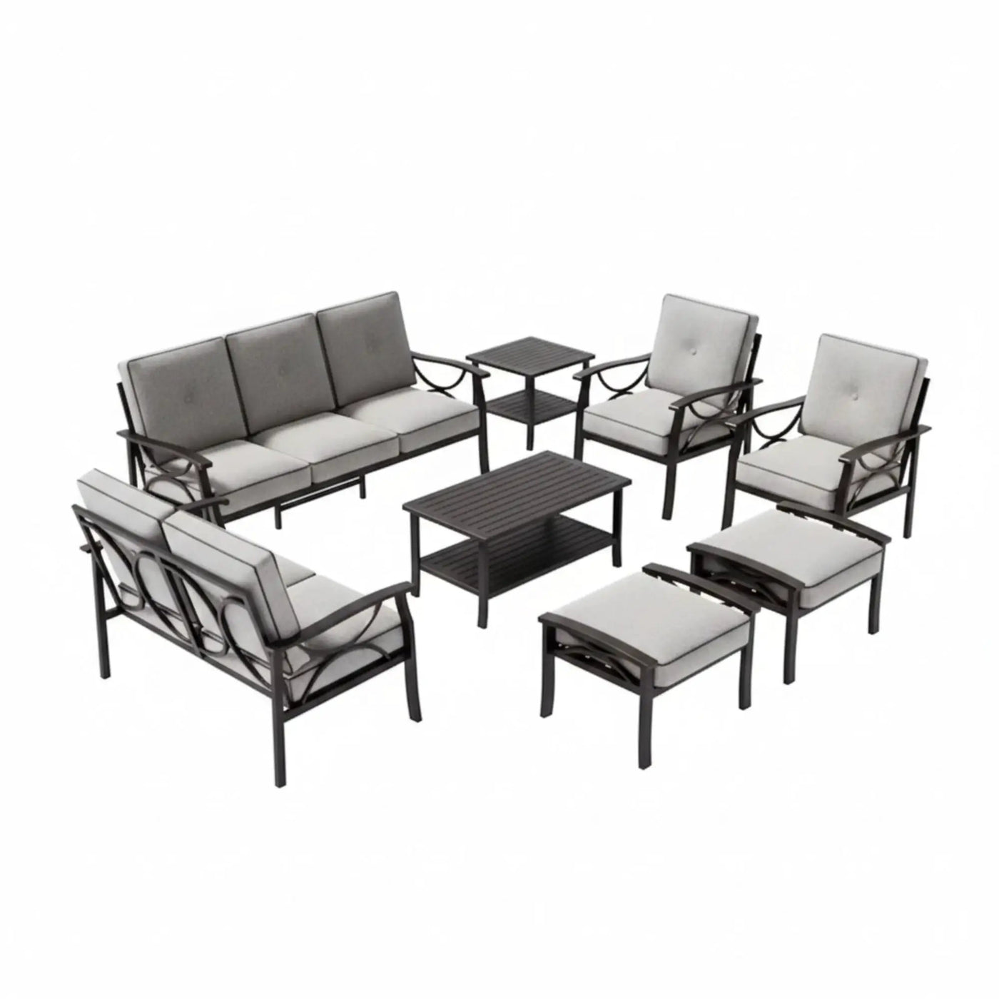 Patio Furniture Set with Coffee Table and Cushions for Backyard by HouseOfZazla