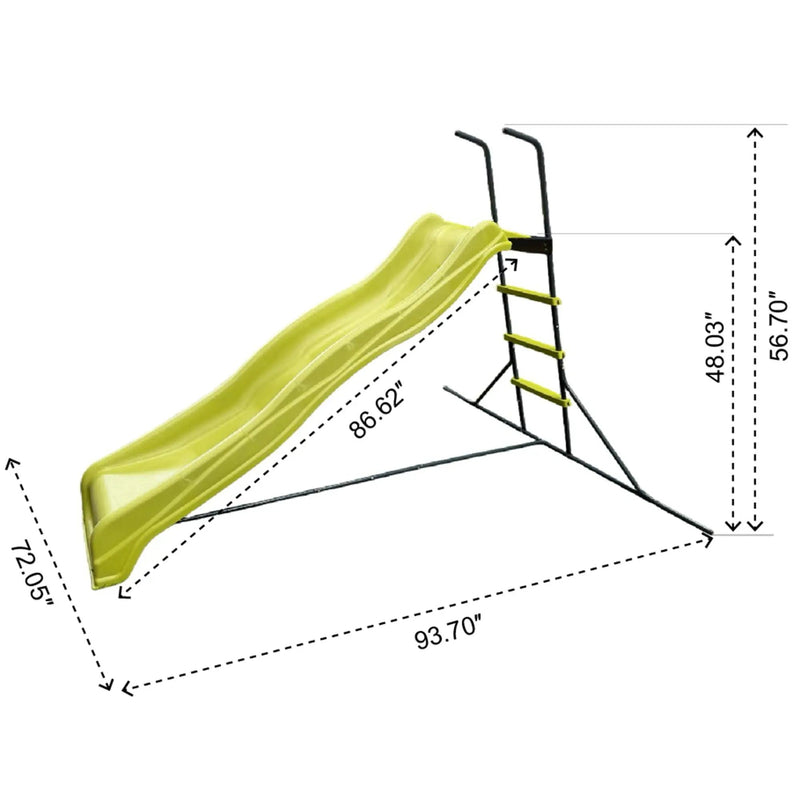 Xsl003G - Indoor Freestanding Playground Equipment Slide For Children - Green by HouseOfZazla