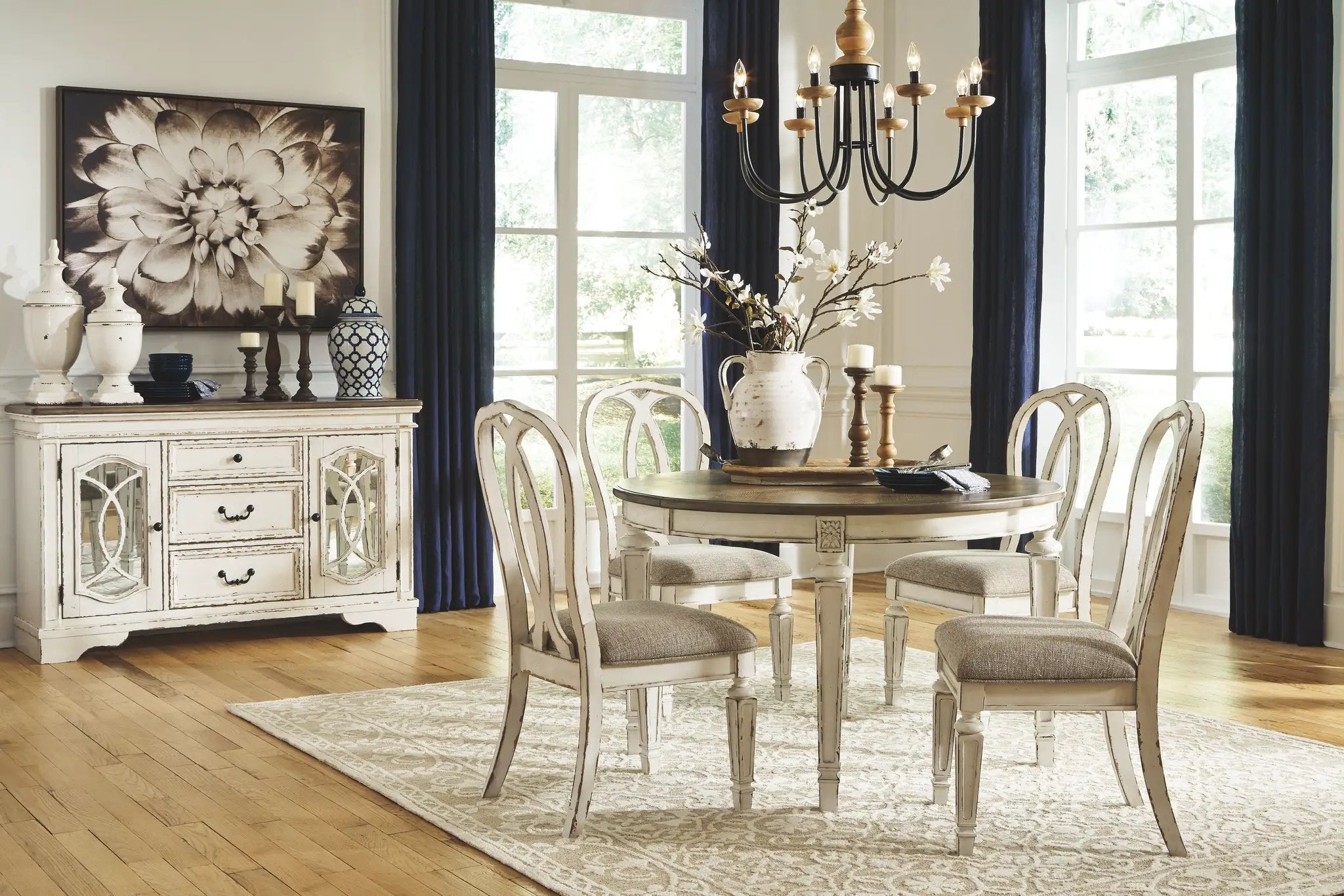Realyn - Oval Dining Room Extension Table - Chipped White by Unique Piece Furniture