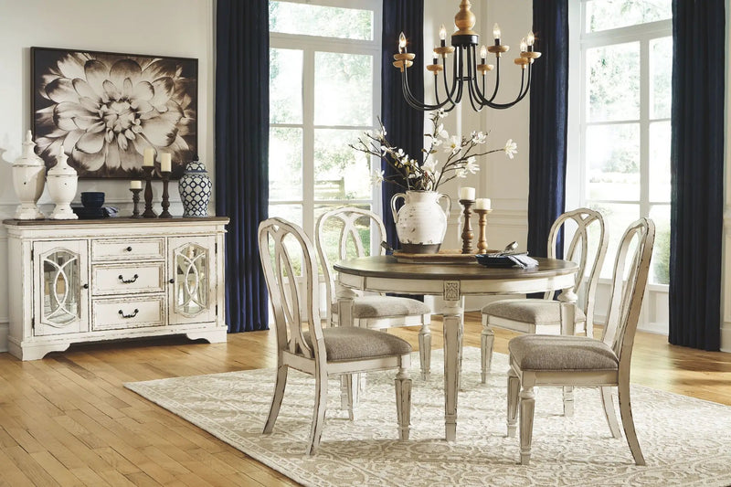 Realyn - Oval Dining Room Extension Table - Chipped White by Unique Piece Furniture