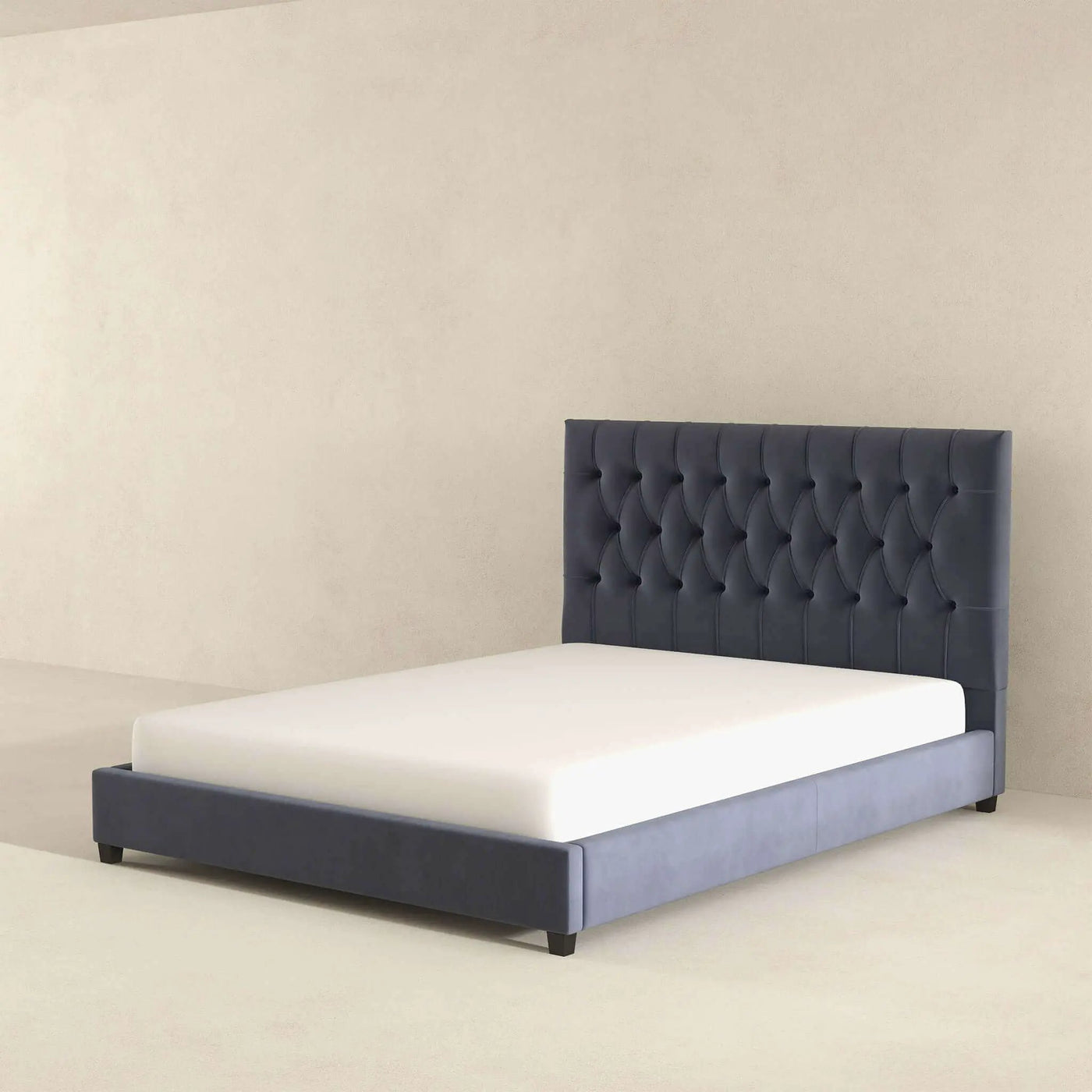 Donald - Mid-Century Modern Upholstered Platform Bed by HouseOfZazla