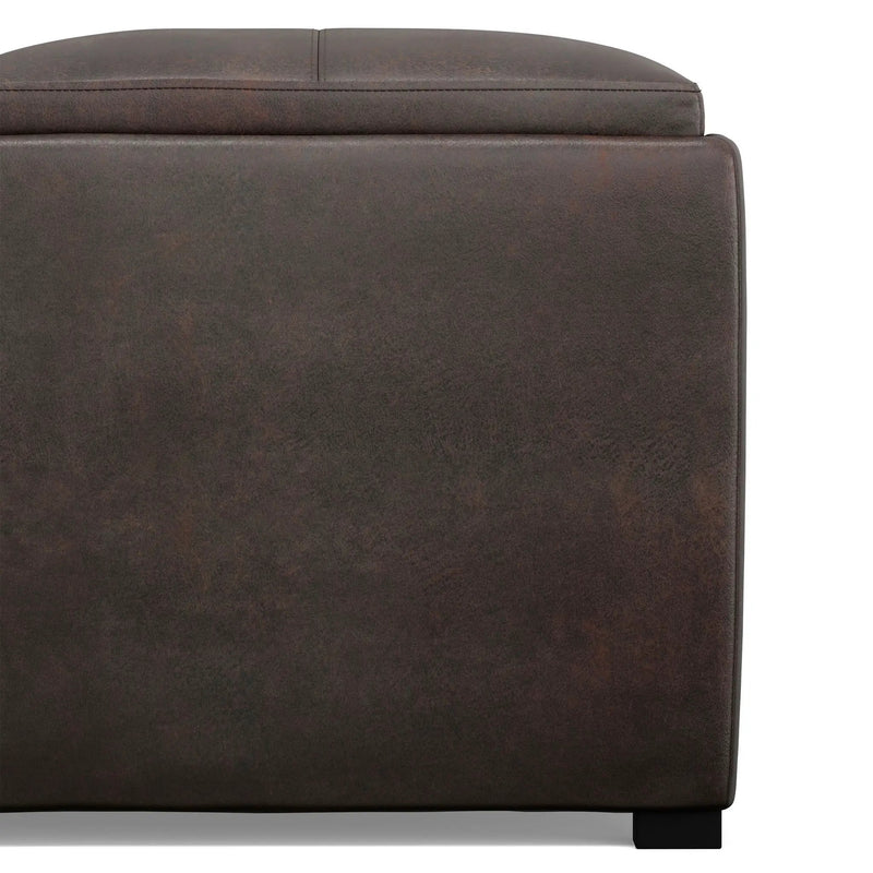 Avalon - Upholstered Square Coffee Table Storage Ottoman by Unique Piece Furniture