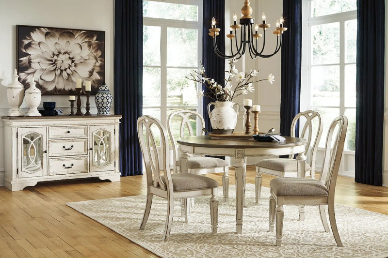 Realyn - Oval Dining Room Extension Table - Chipped White by Unique Piece Furniture