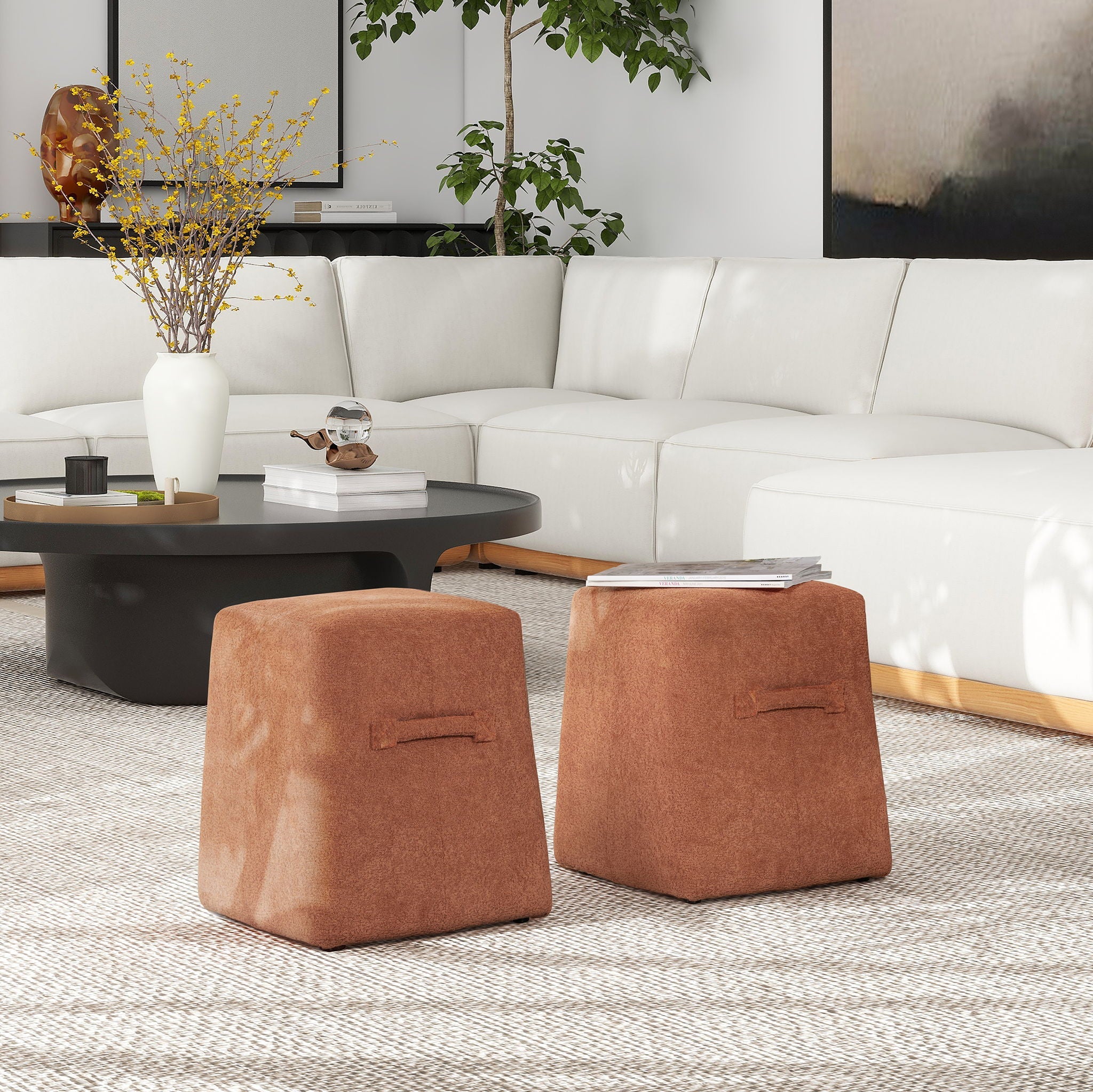 Clyde - Tapered Square Upholstered Ottoman by HouseOfZazla