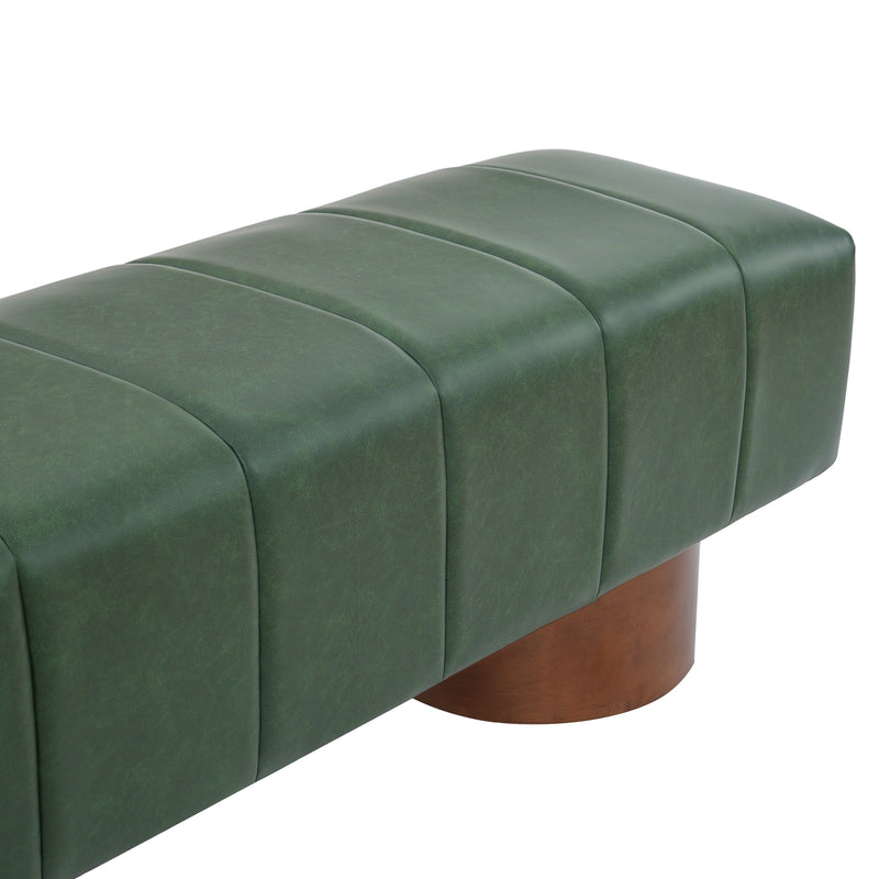Green PU Upholstered Indoor Dining Bench, photo 10 of 10