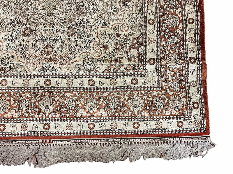 4' X 6' Vintage Fine Handmade Chinese Oriental Silk Rug 400 KPSI Wow by Jewel Rugs