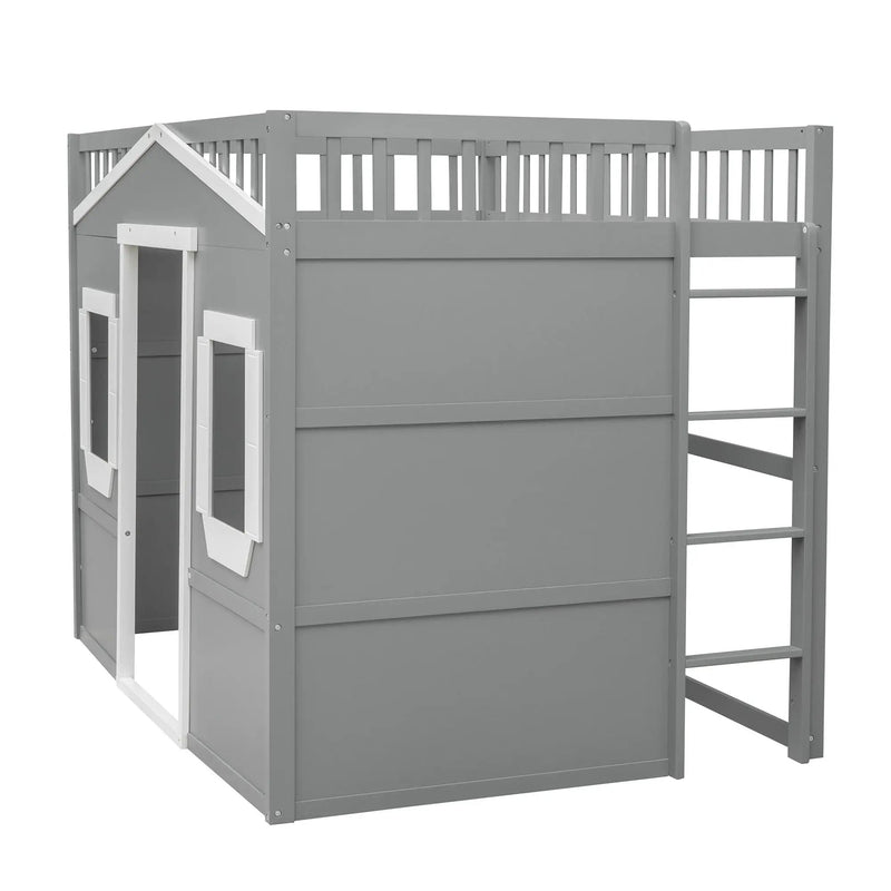 Elegant House Loft Bed With Ladder