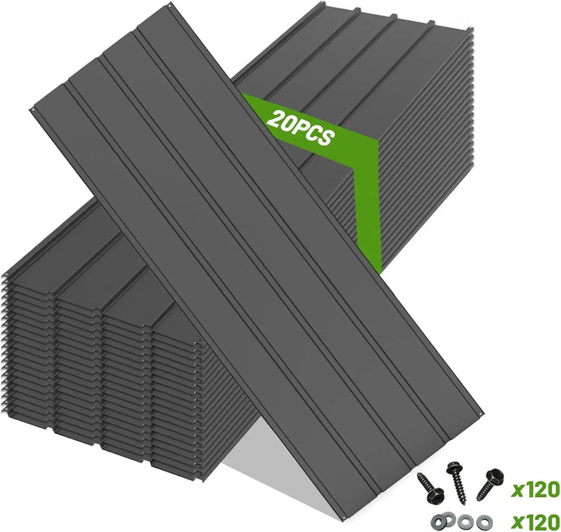 20PCS Metal Roofing Panels - Corrugated Galvanized Roof Panels by HouseOfZazla
