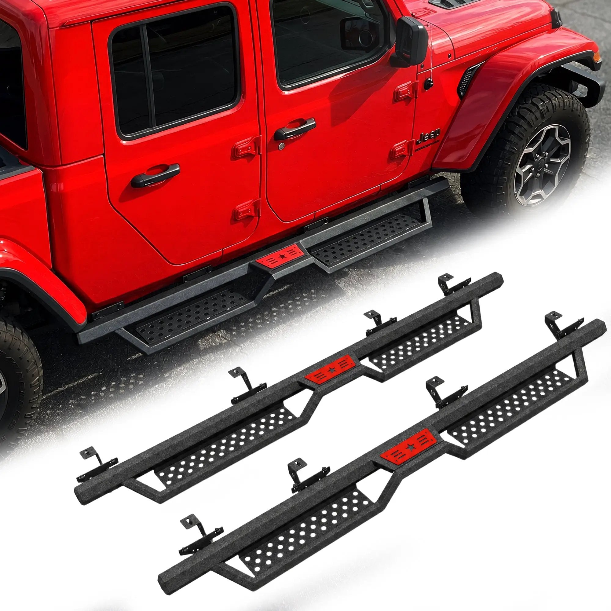 Hexagonal Style Running Boards for Jeep Gladiator JT by HouseOfZazla