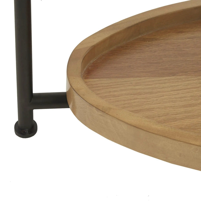 Oval Coffee Table - White / Natural by Unique Piece Furniture