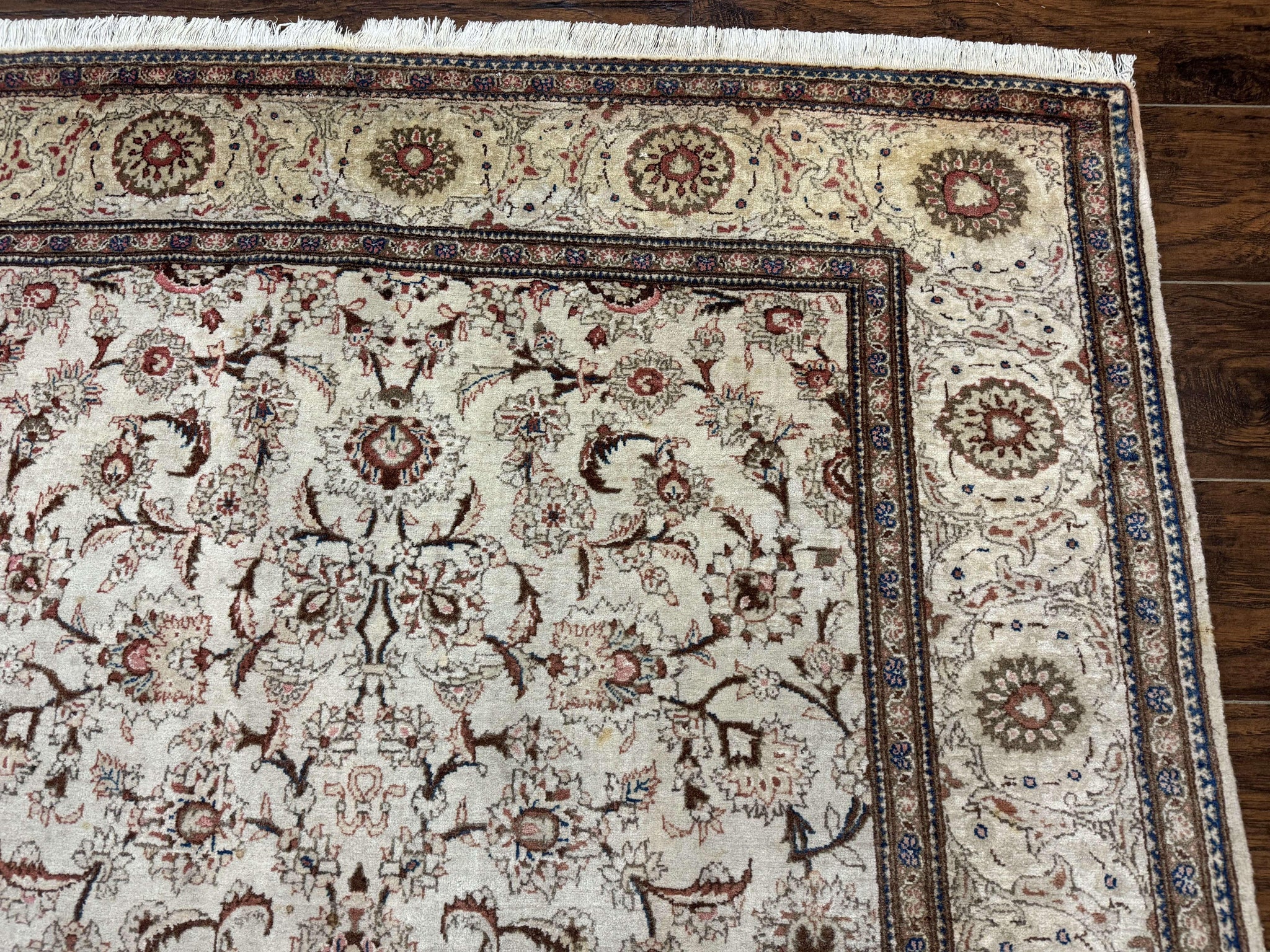 Persian Kashan Rug 5x7, Beige, Fine 250 KPSI by Jewel Rugs