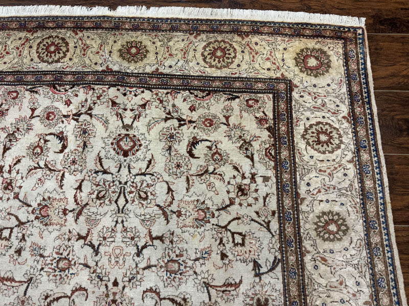 Persian Kashan Rug 5x7, Beige, Fine 250 KPSI by Jewel Rugs