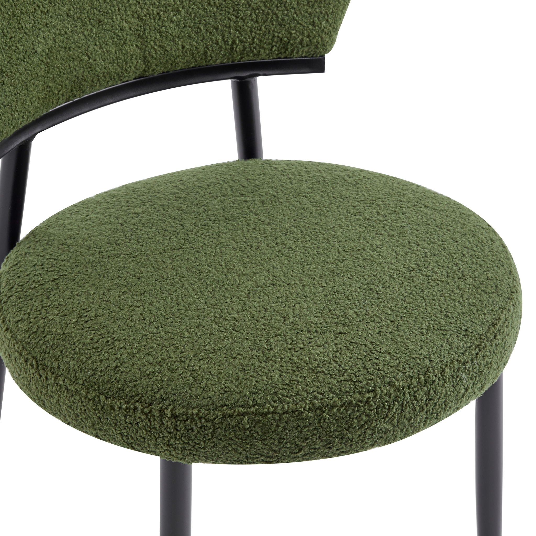 Upholstered Dining Chair (Set of 2) - Green Fabric by HouseOfZazla