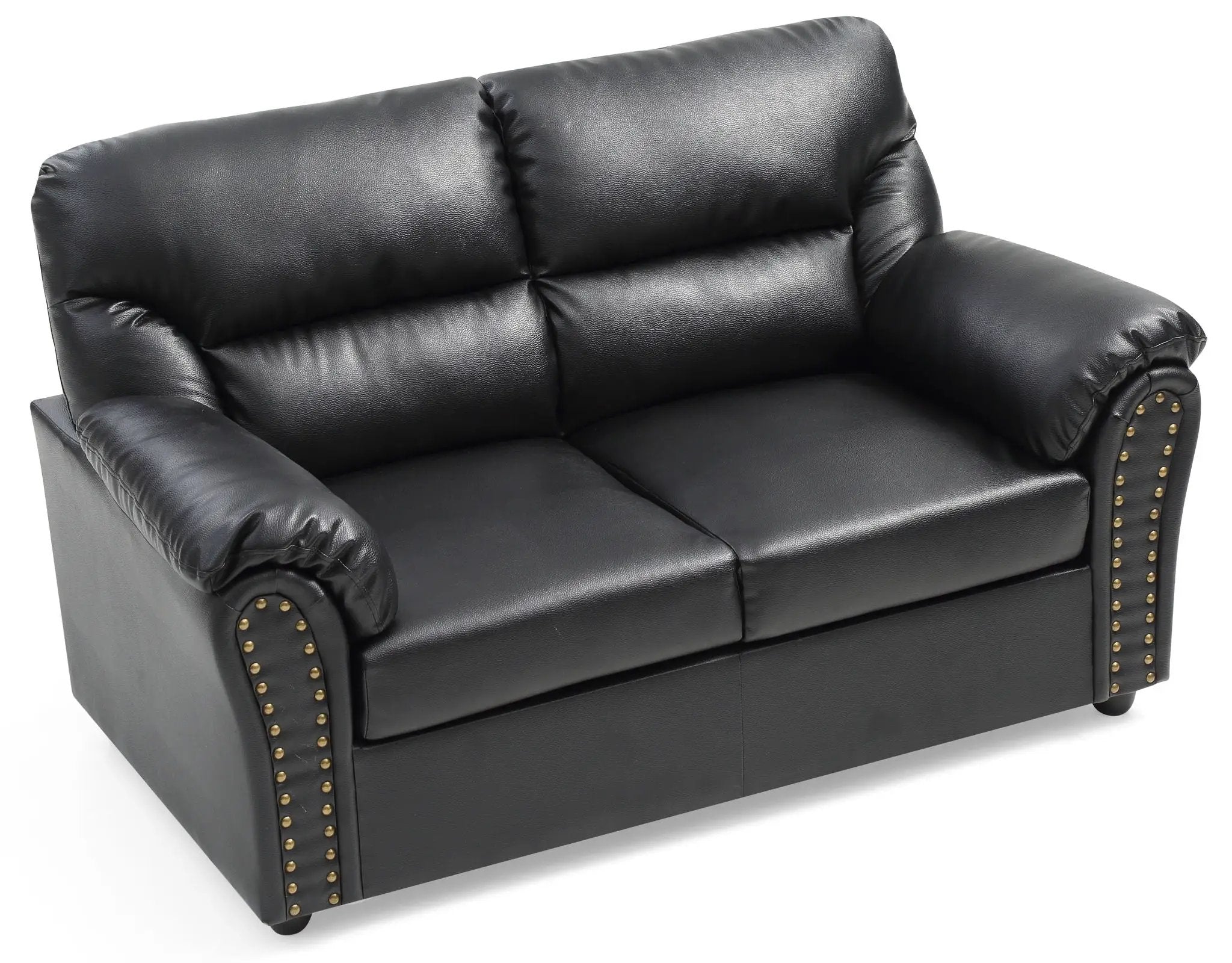 Padded Love Seat For Modern Living - Black by HouseOfZazla