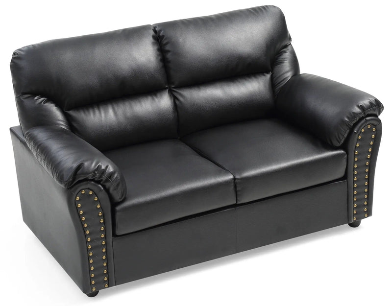 Padded Love Seat For Modern Living - Black by HouseOfZazla