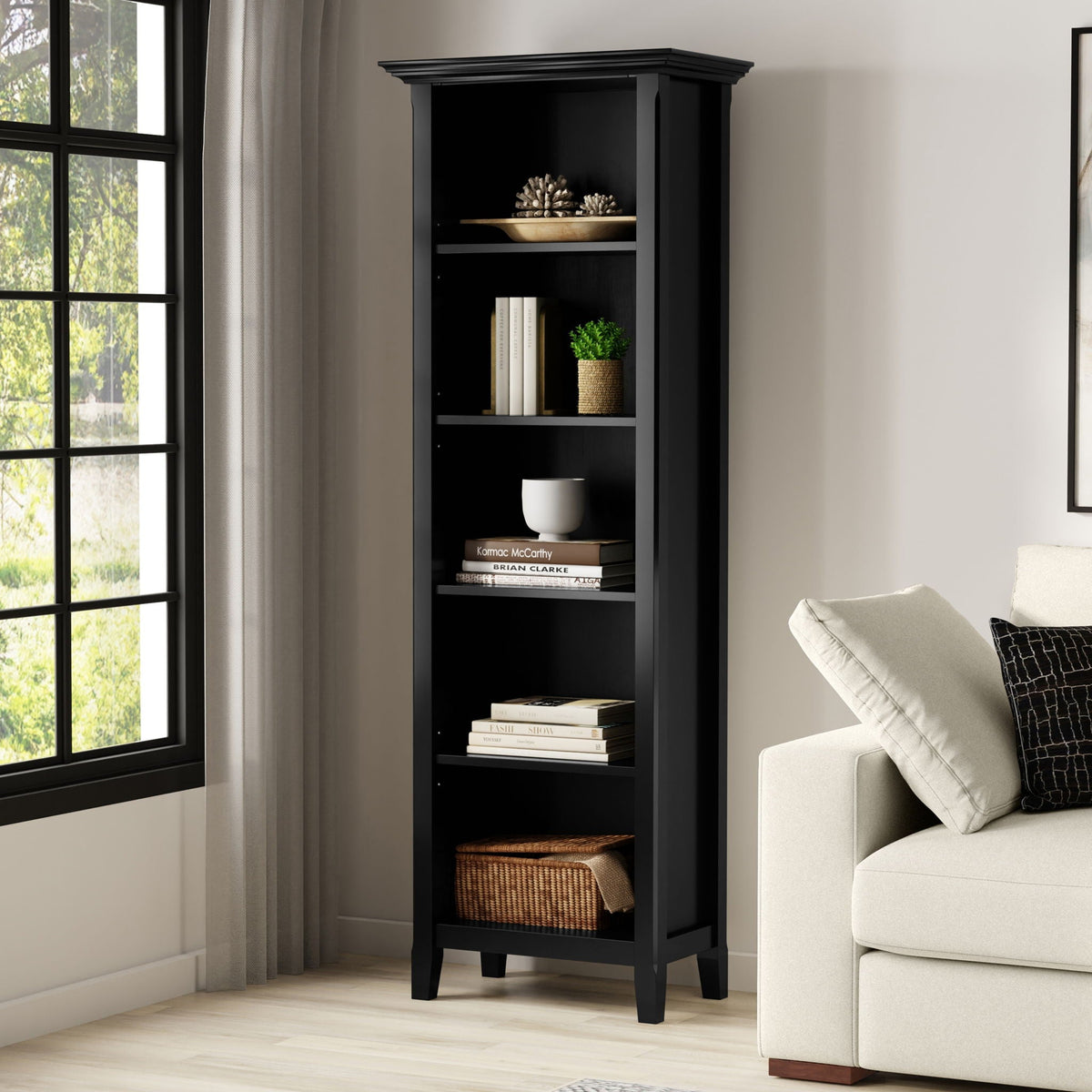Amherst 5 Shelf Bookcase with Adjustable Shelves - Multiple Colors, photo 37 of 40
