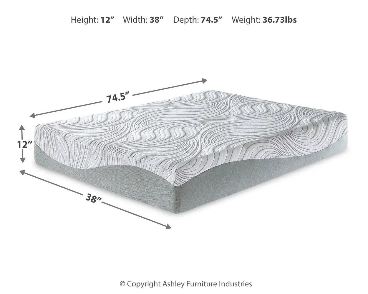 12 Inch Memory Foam - Ultra Plush Mattress by Unique Piece Furniture