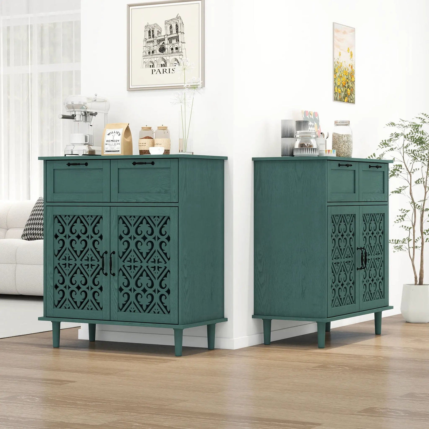 2 Door 2 Drawer Elegant Cabinet by Unique Piece Furniture