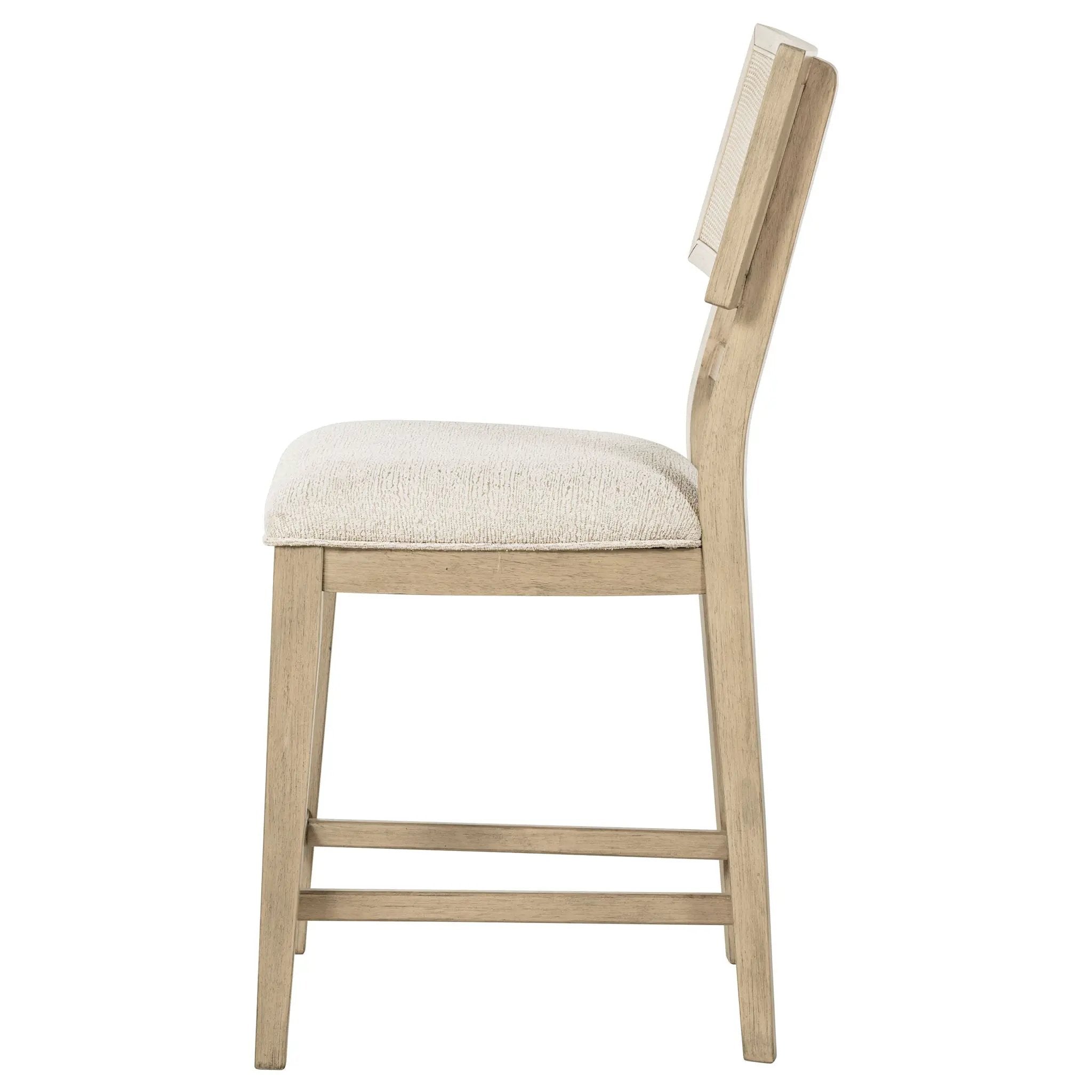 Kailani Rattan Cane Counter Side Chair Beige Oak (Set of 2) by Unique Piece Furniture