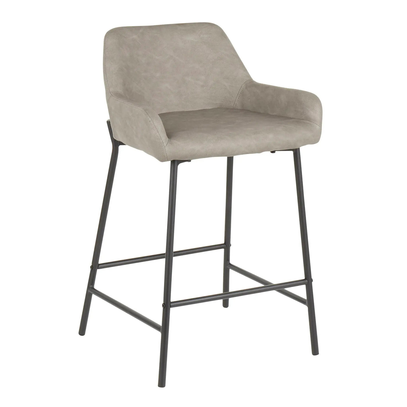Daniella - Industrial Fixed Height Counter Stool (Set of 2) by HouseOfZazla