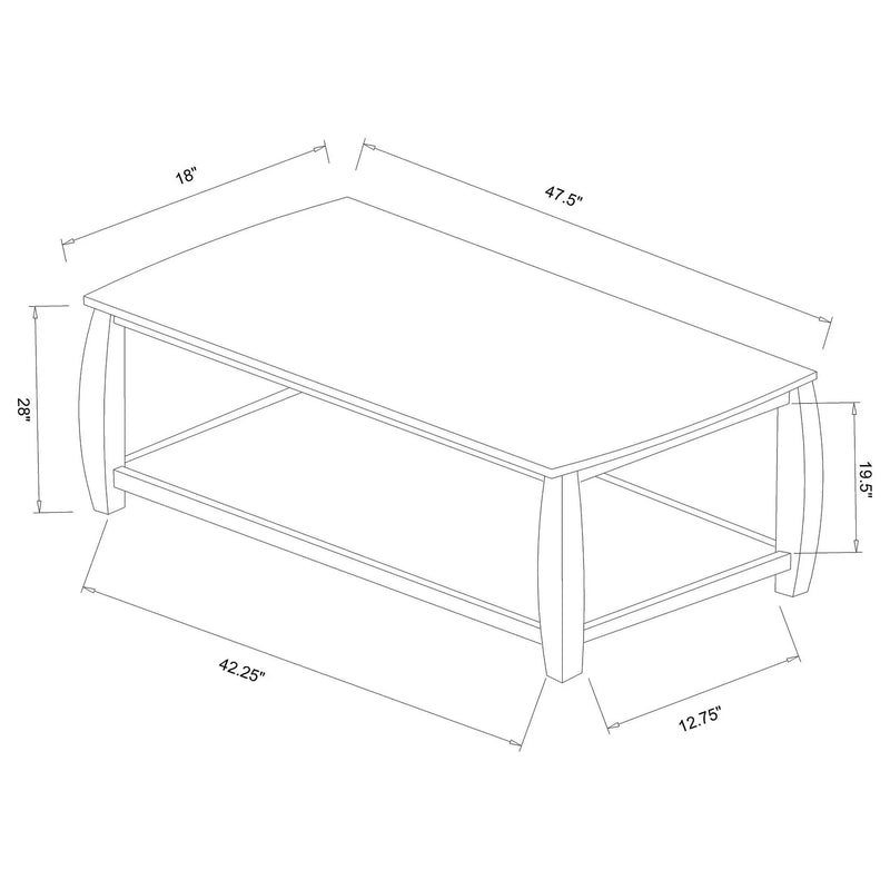 Rectangular Sofa Table With Double Shelf - Brown by HouseOfZazla