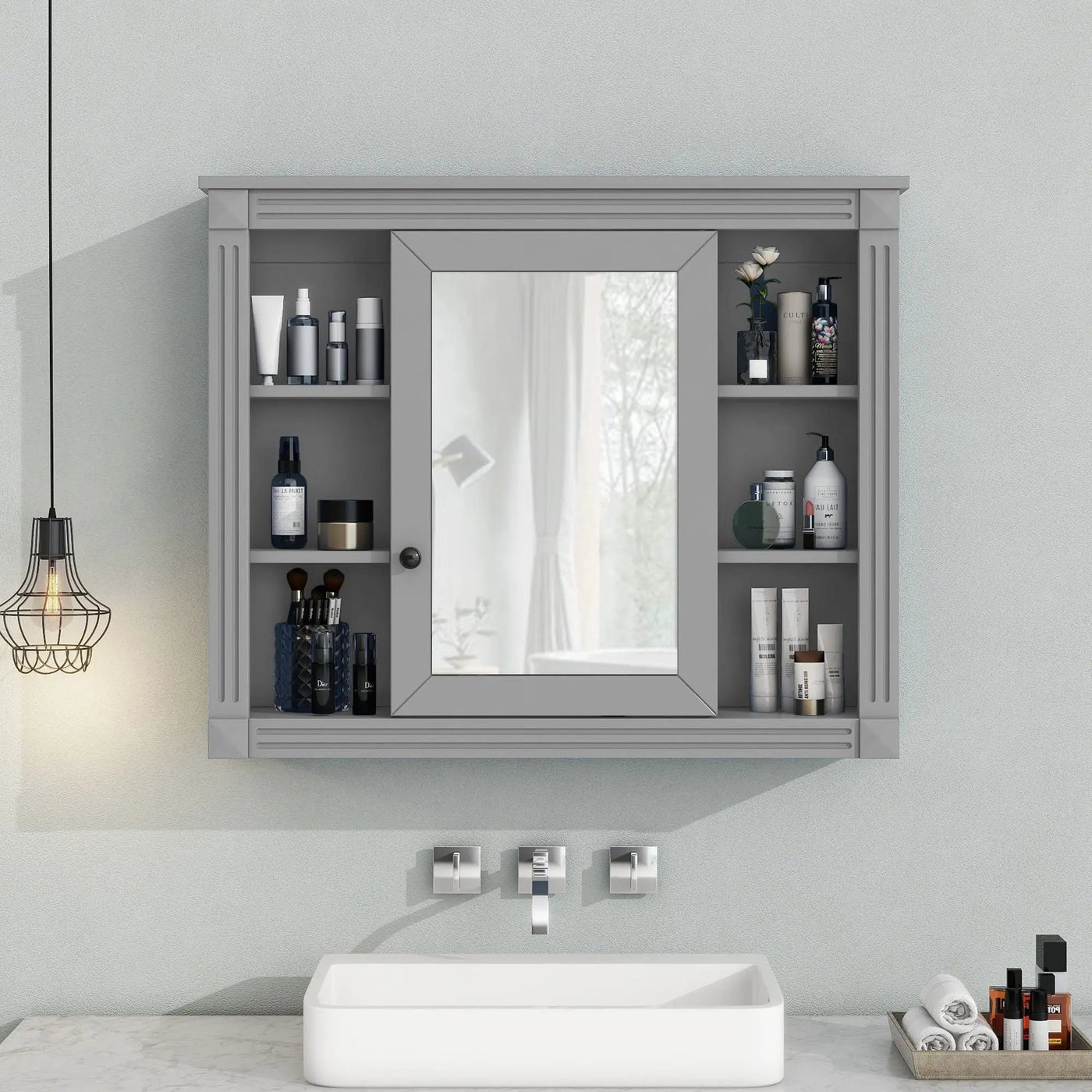 Wall Mounted Bathroom Storage Cabinet With Mirror by HouseOfZazla