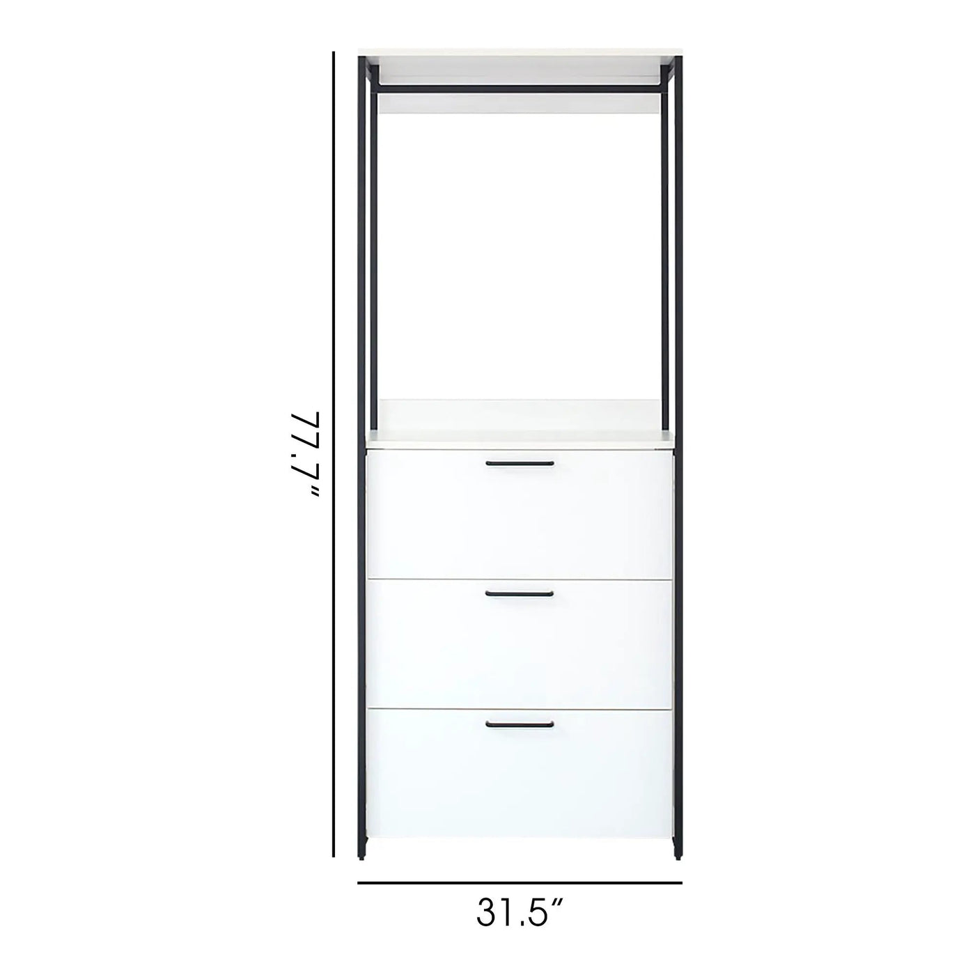 Fiona - Contemporary Wood And Metal Walk In Closet With Drawers by HouseOfZazla