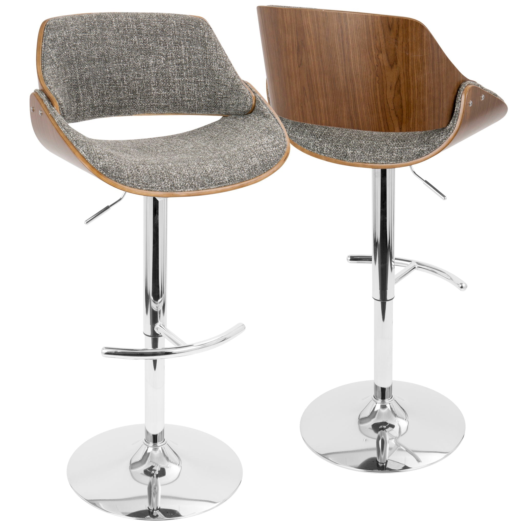 Fabrizzi - Mid Century Modern Adjustable Barstool With Swivel (Set of 2) by Unique Piece Furniture